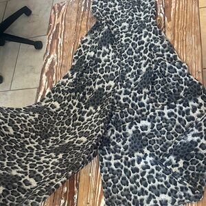 Leopard Print strapless Romper